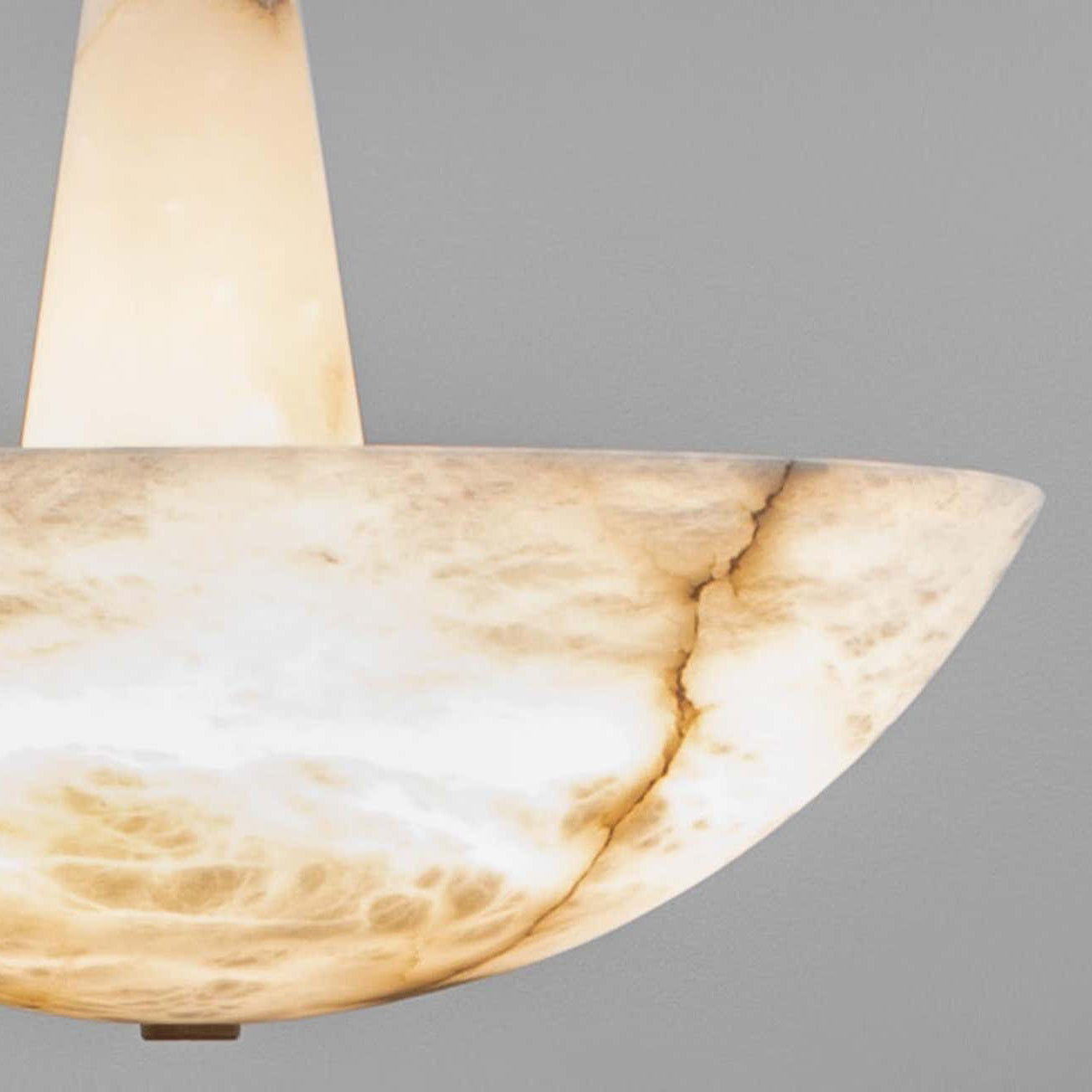 Nysilos Premium Nordic Alabaster Metal Pendant Lamp - Lamp Copper