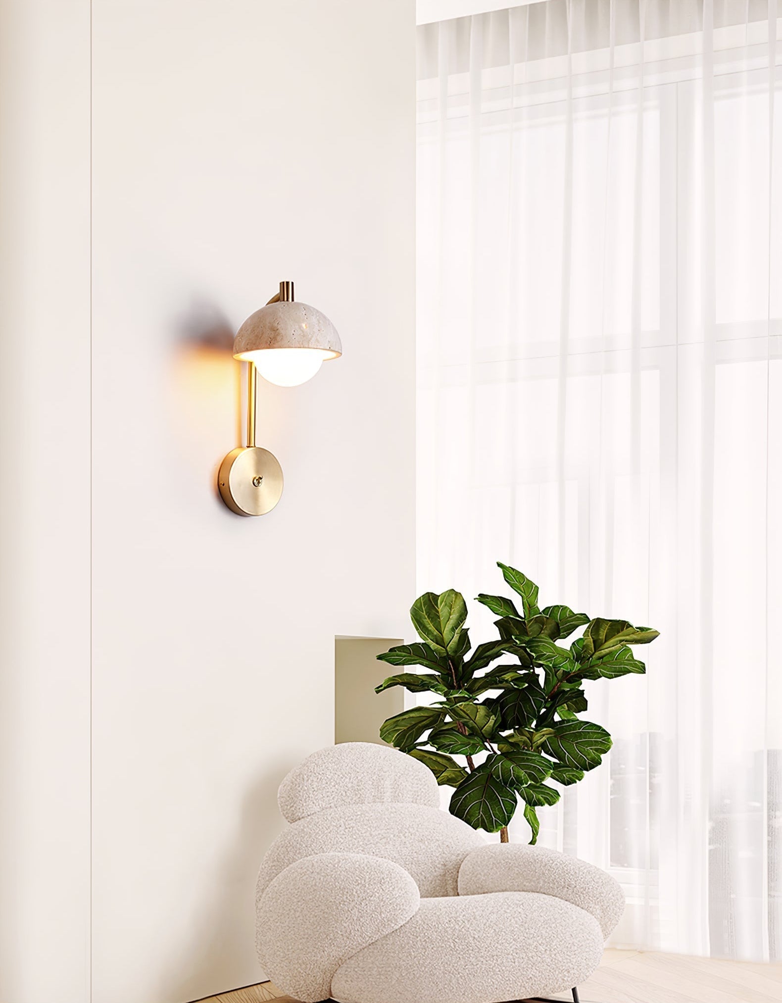 Ormaren Travertine Wall Light - Letslighting