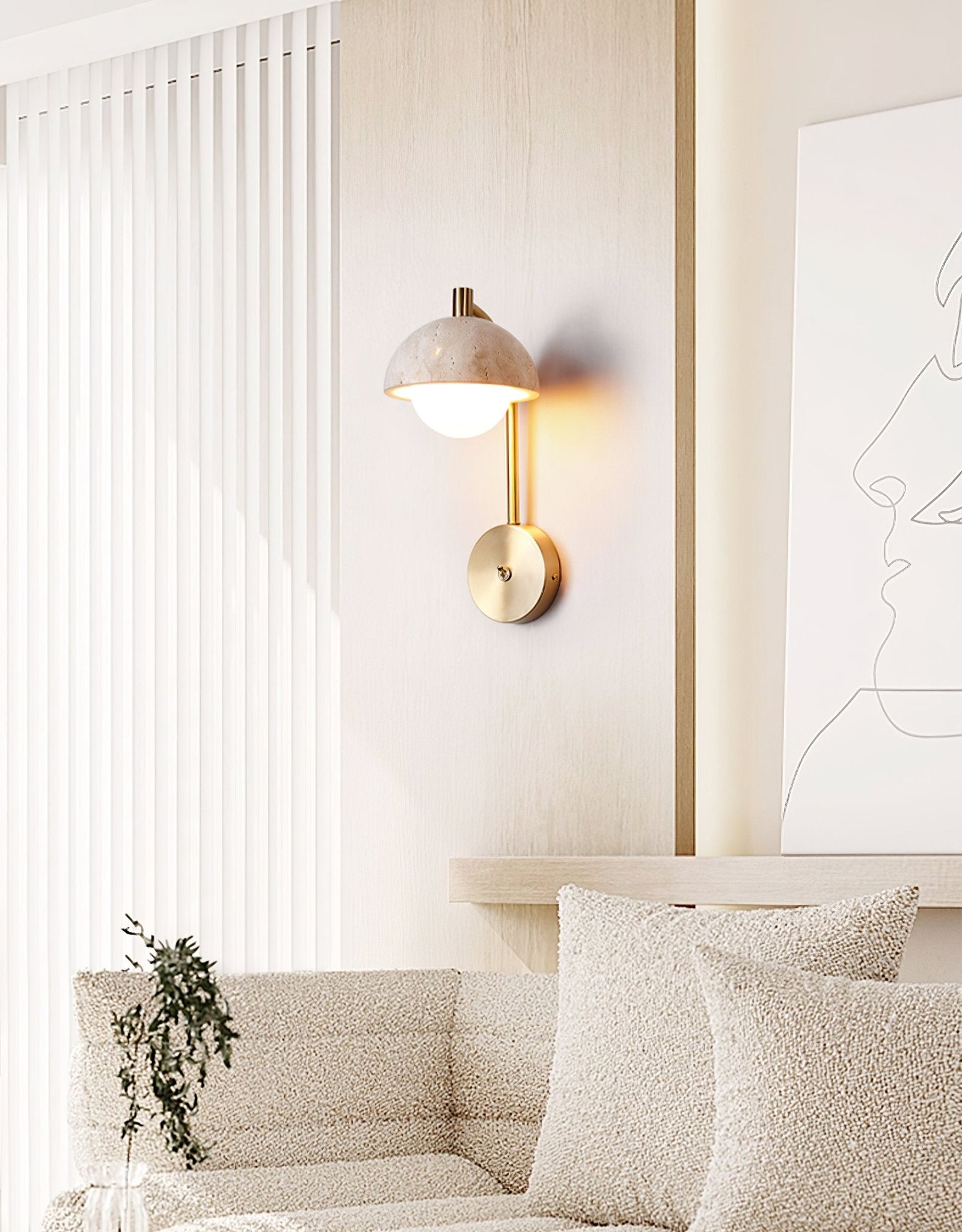Ormaren Travertine Wall Light - Letslighting