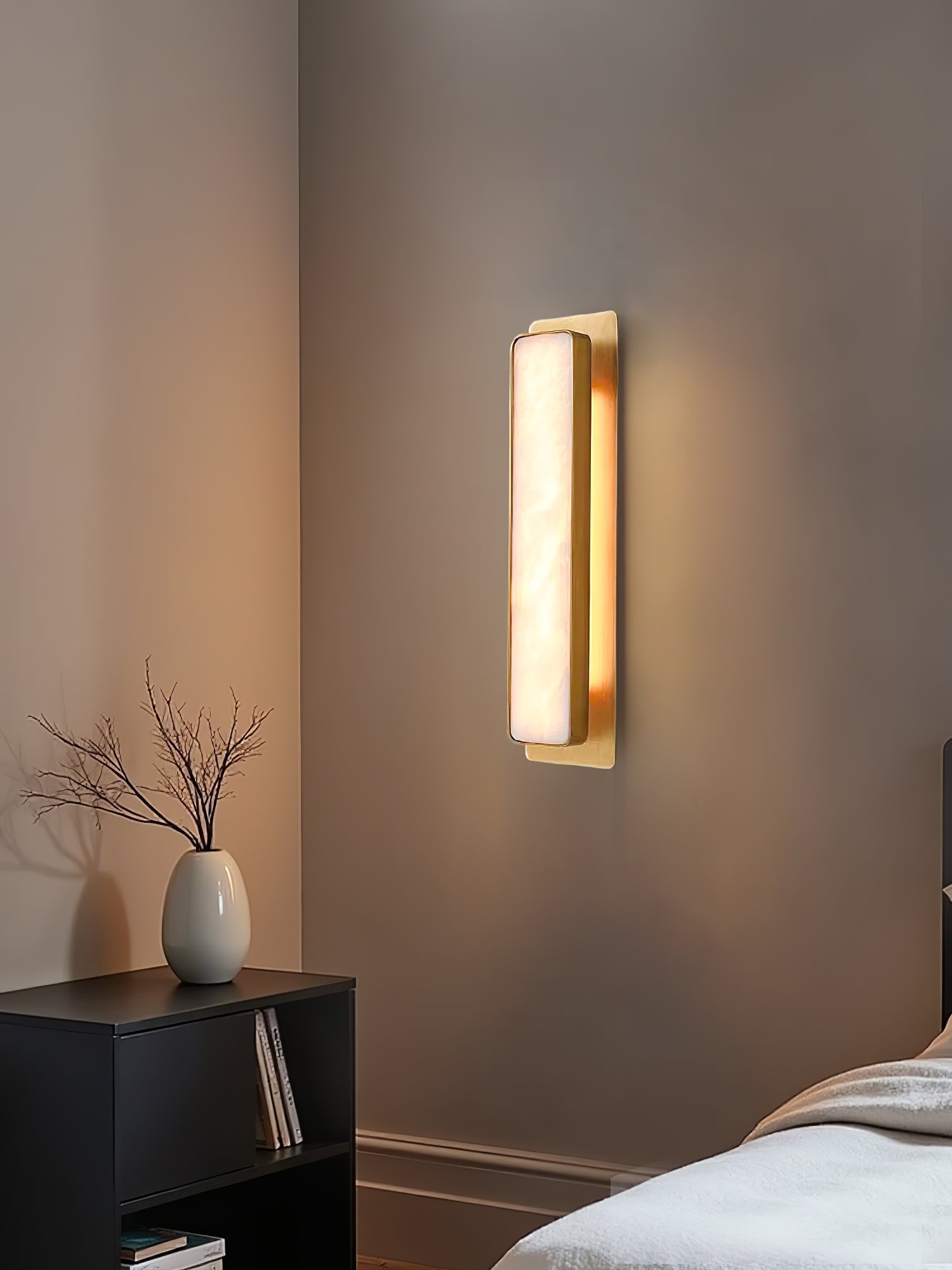 Ollore Linear Alabaster Wall Light - Letslighting