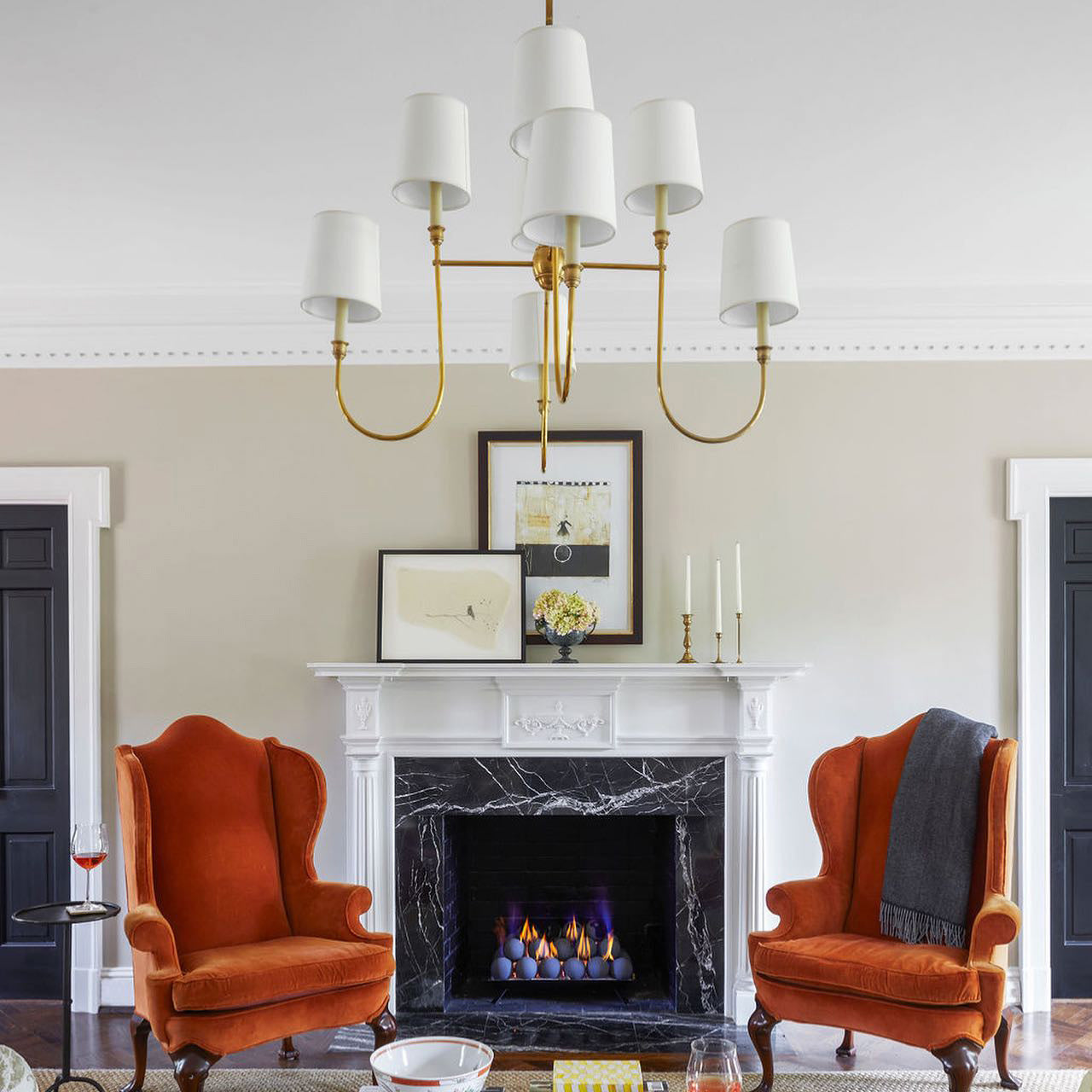 Silva Lámpara de Araña de Lujo de Latón con Tela