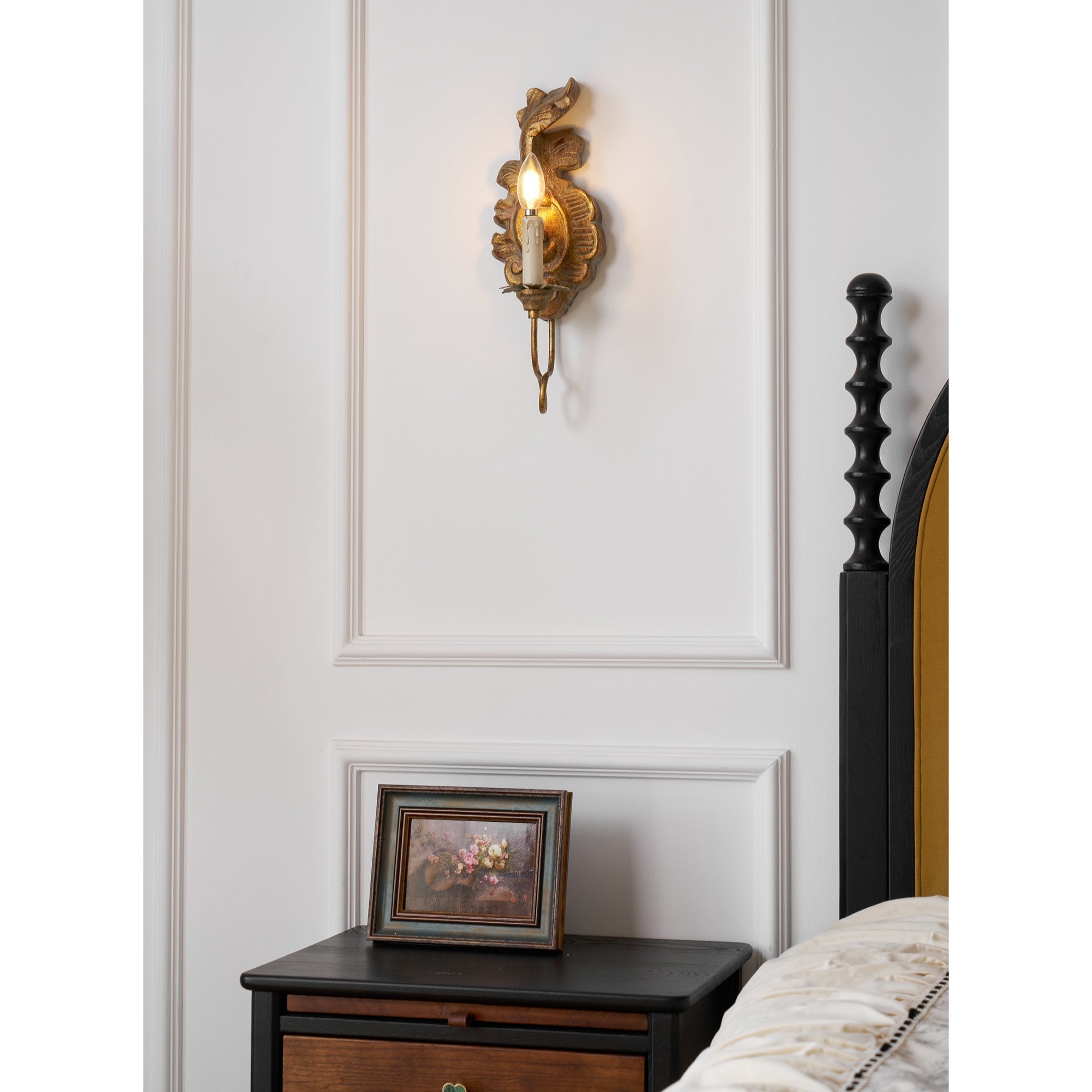 Olsilel Elegance Vintage Resin Metal Sconce Wall Lamp - Lamp Copper