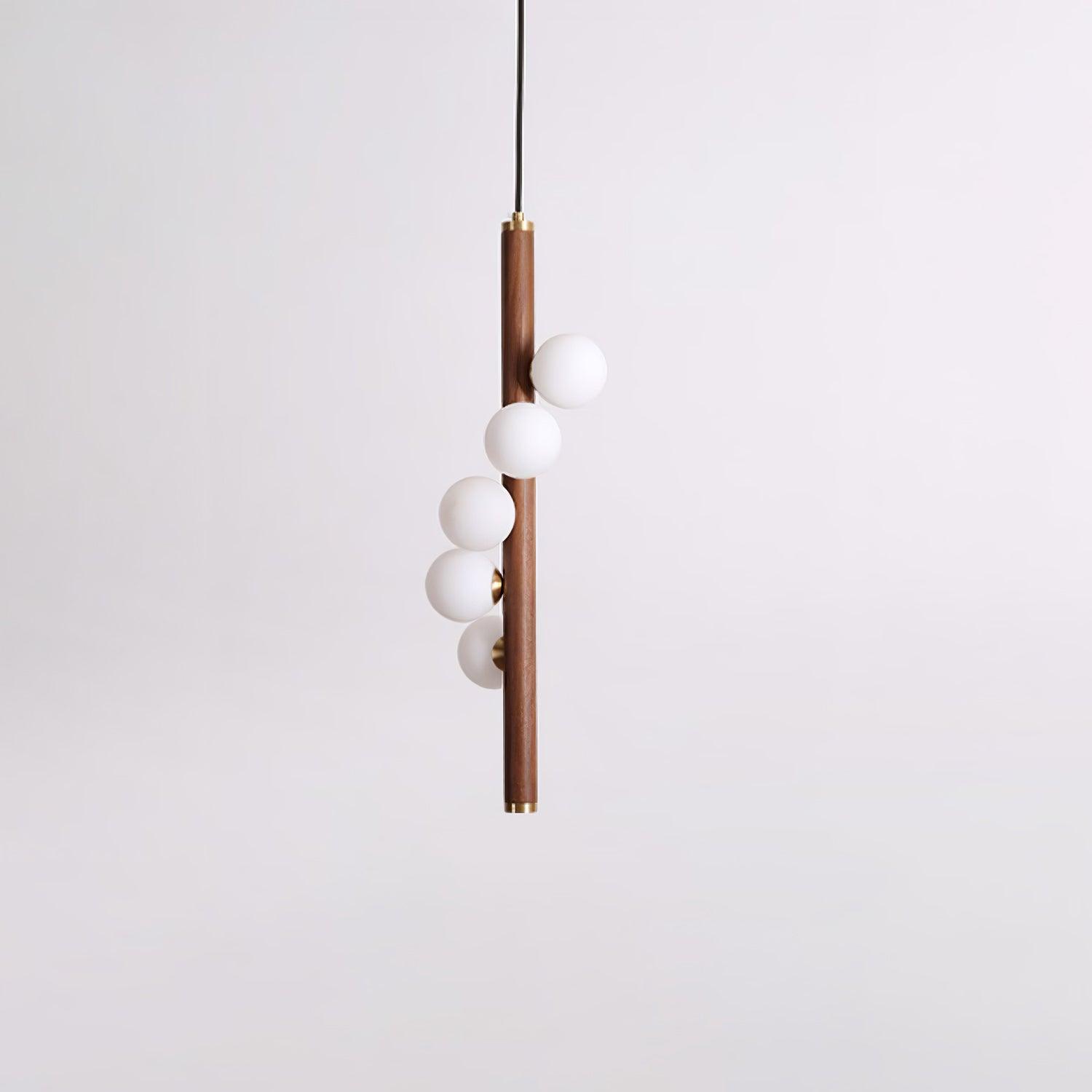 Vertical Orb Timber Pendant Lamp - Letslighting