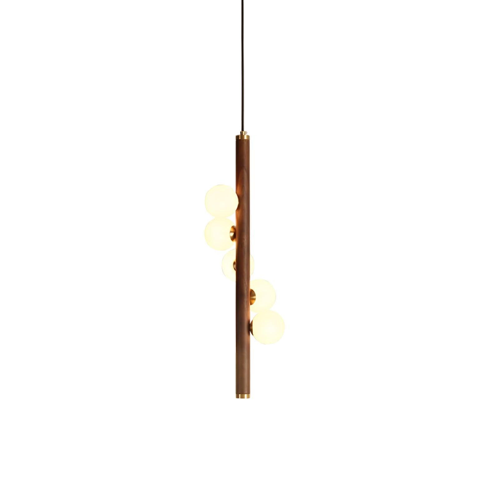 Vertical Orb Timber Pendant Lamp - Letslighting