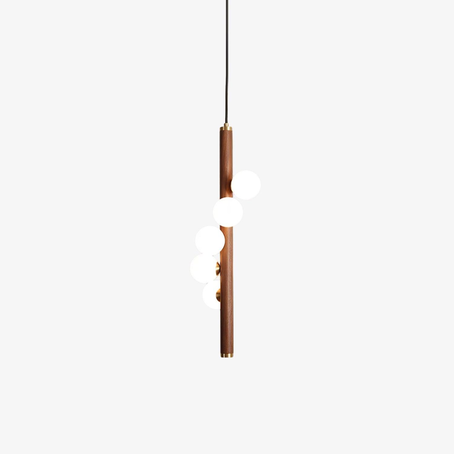 Vertical Orb Timber Pendant Lamp - Letslighting