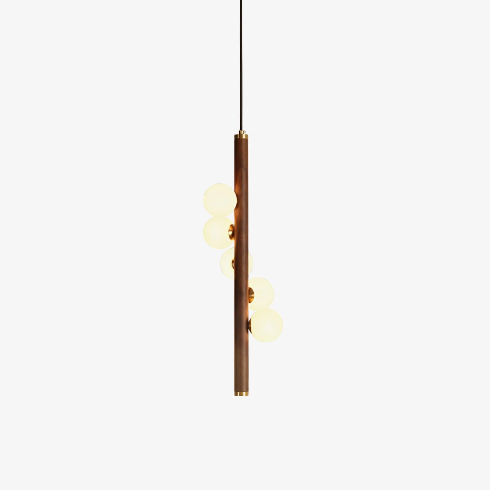 Vertical Orb Timber Pendant Lamp - Letslighting