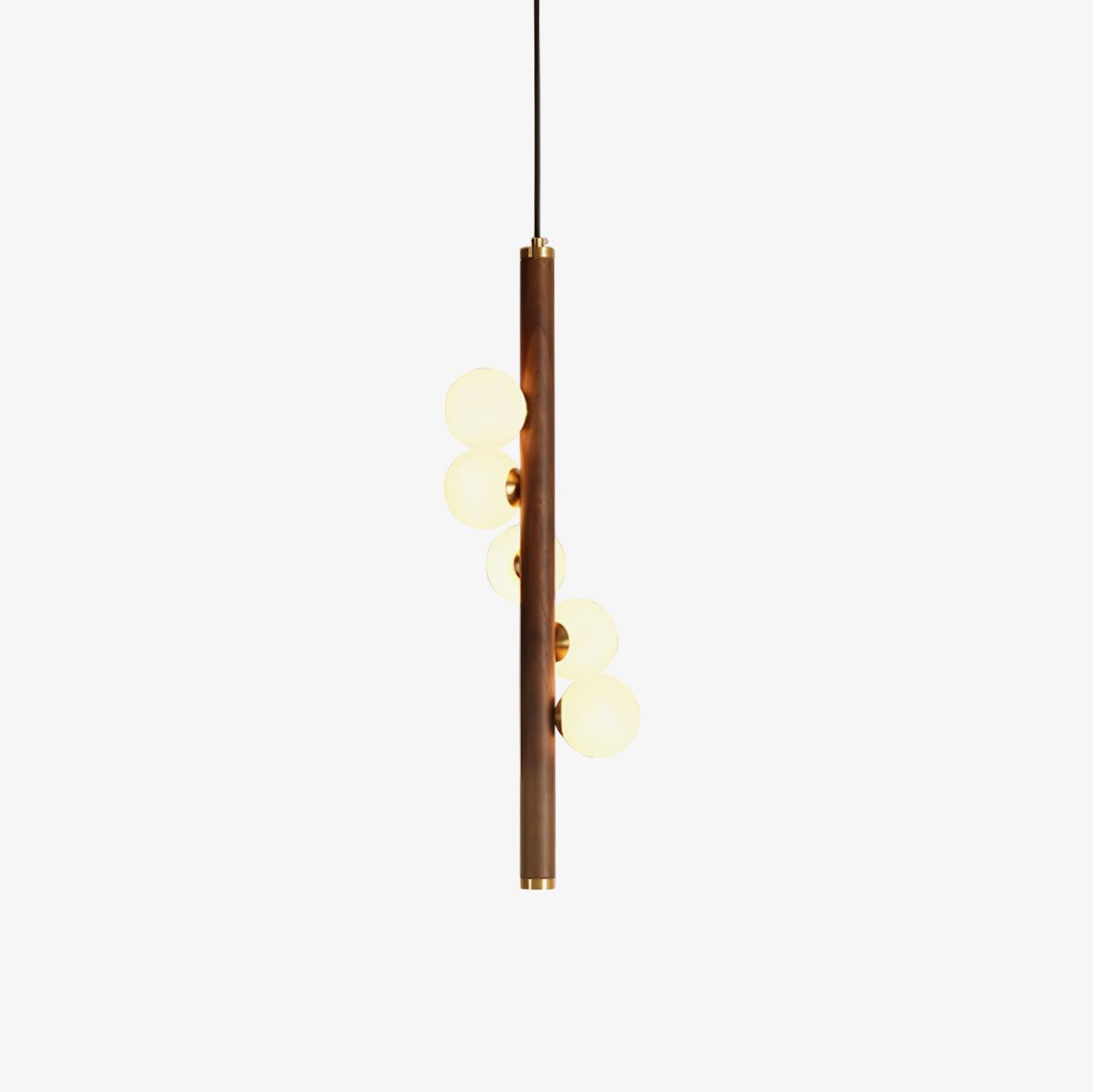 Vertical Orb Timber Pendant Lamp - Letslighting