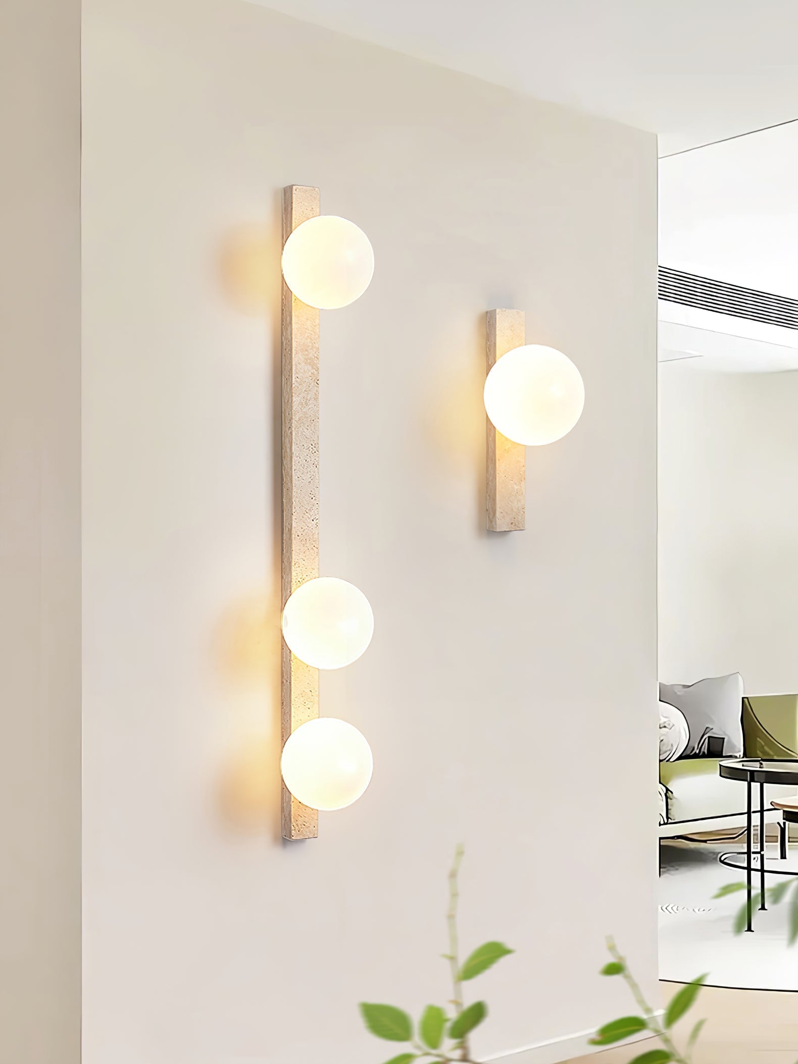 Zoshaira Travertine Wall Light - Letslighting