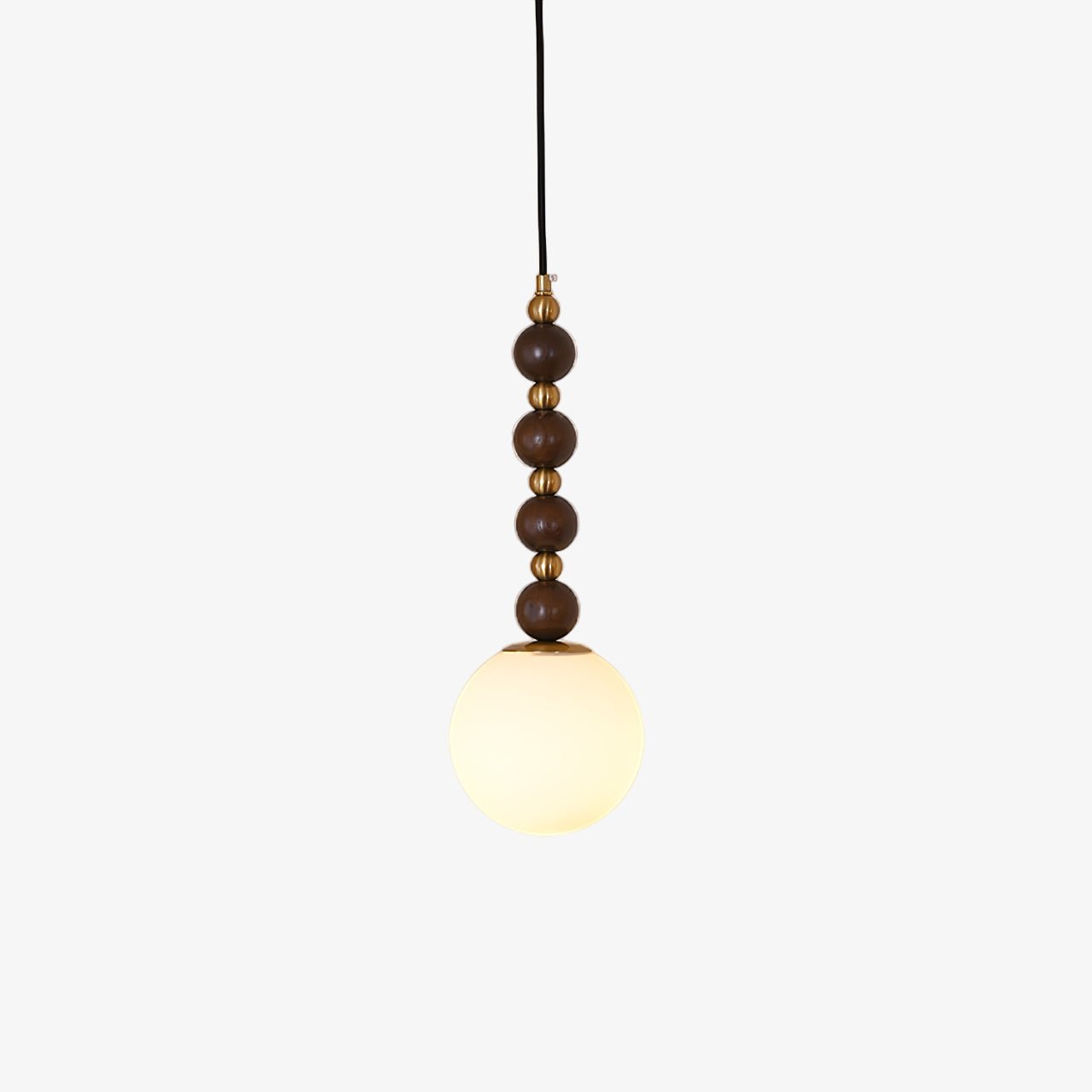 Vertical Walnut Balls Pendant Lamp - Letslighting