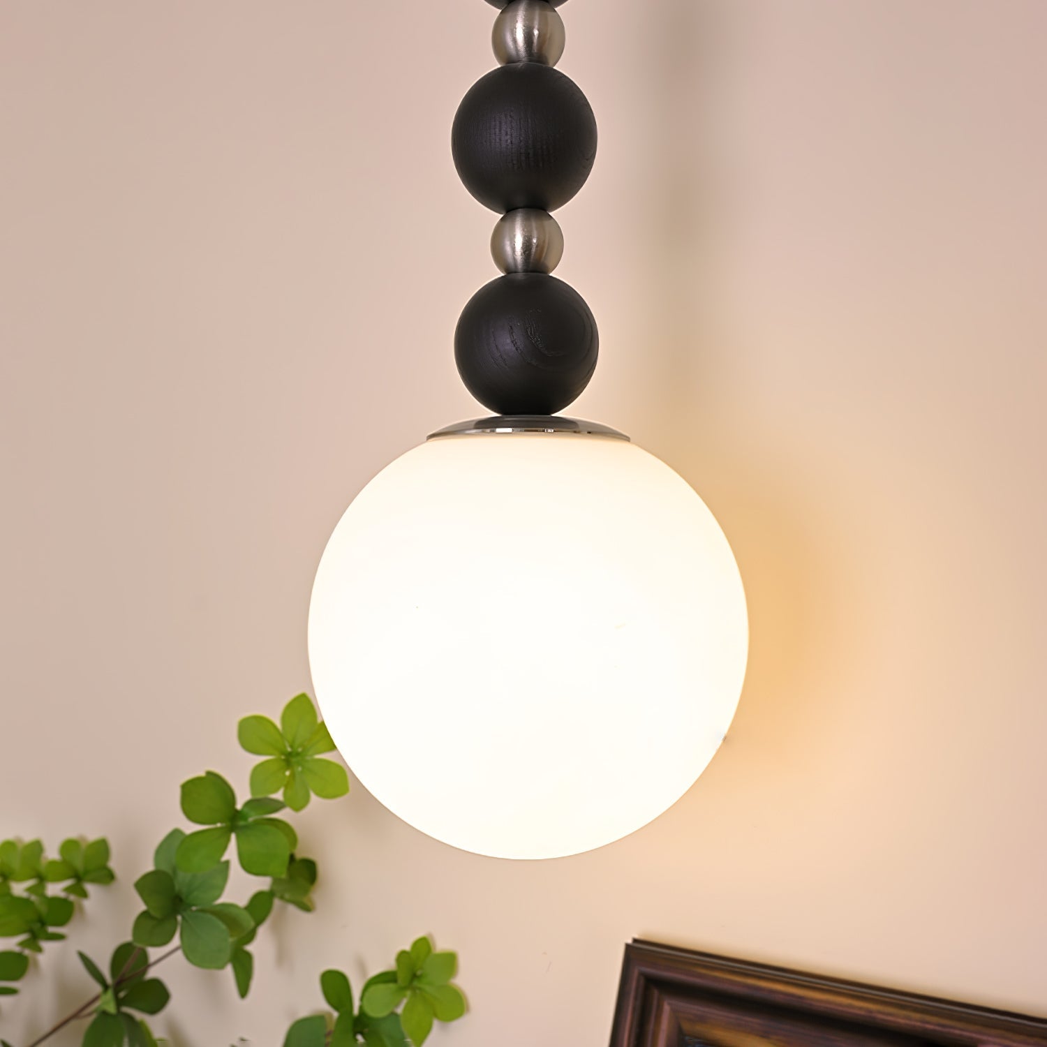Vertical Walnut Balls Pendant Lamp - Letslighting