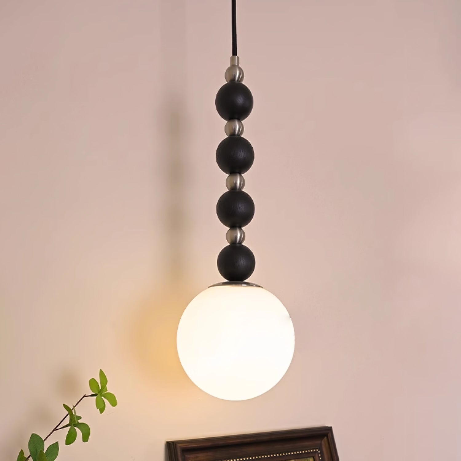 Vertical Walnut Balls Pendant Lamp - Letslighting