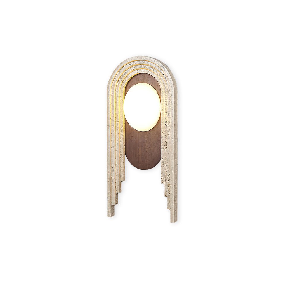 Uloryra Arch-Frame Travertine Wall Light - Letslighting