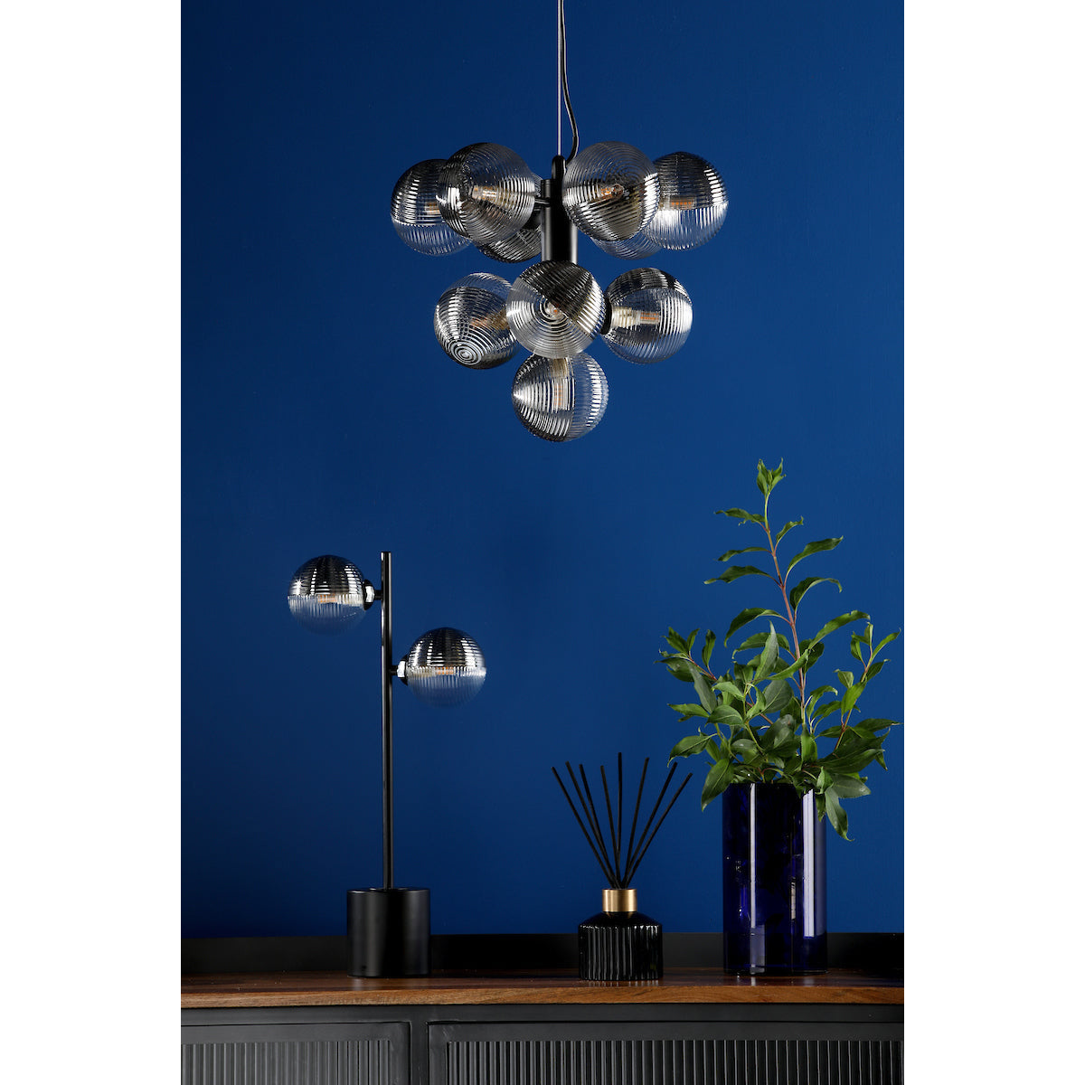 Alnorel 10-light Individual Creativity Metal Glass Chandelier - Lamp Copper