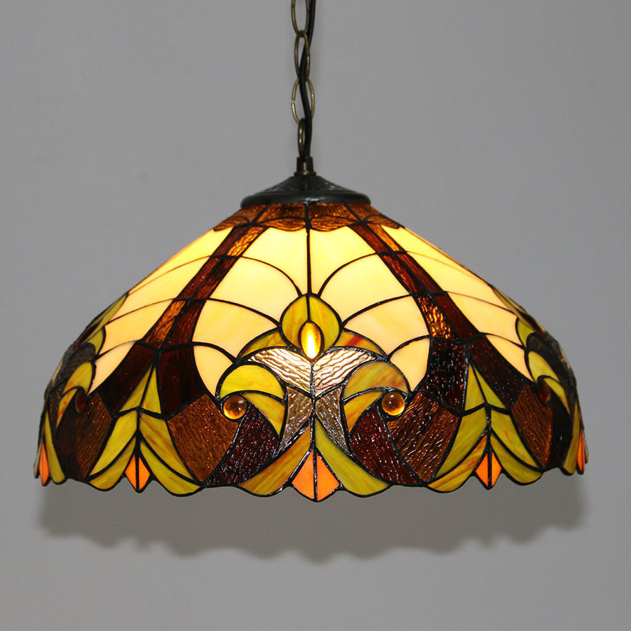 Tiffany Vintage Colorido Mariposa Rosa Lámpara Colgante Vidrio Pasillo