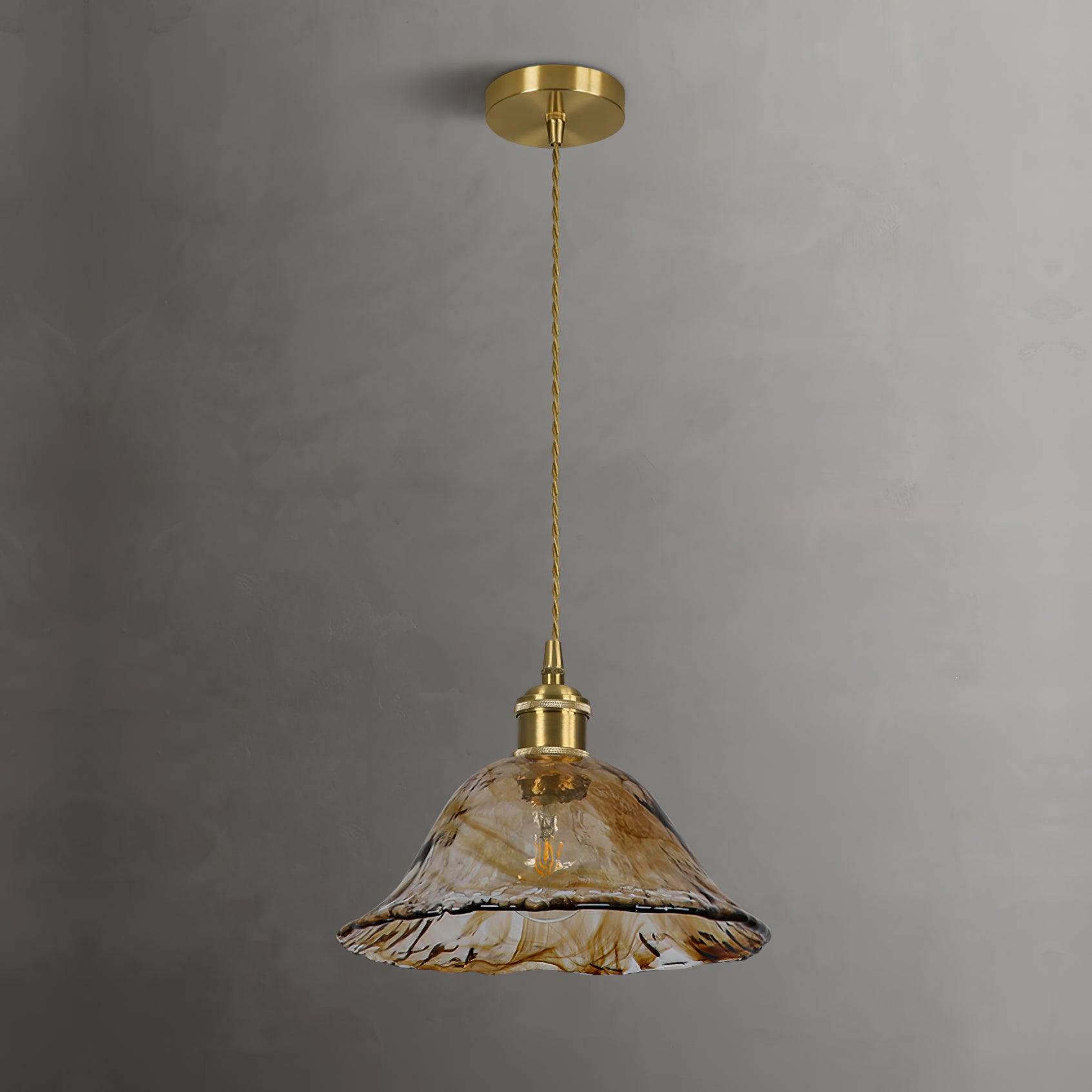 Vintage Brown Glass Pendant Light - Letslighting