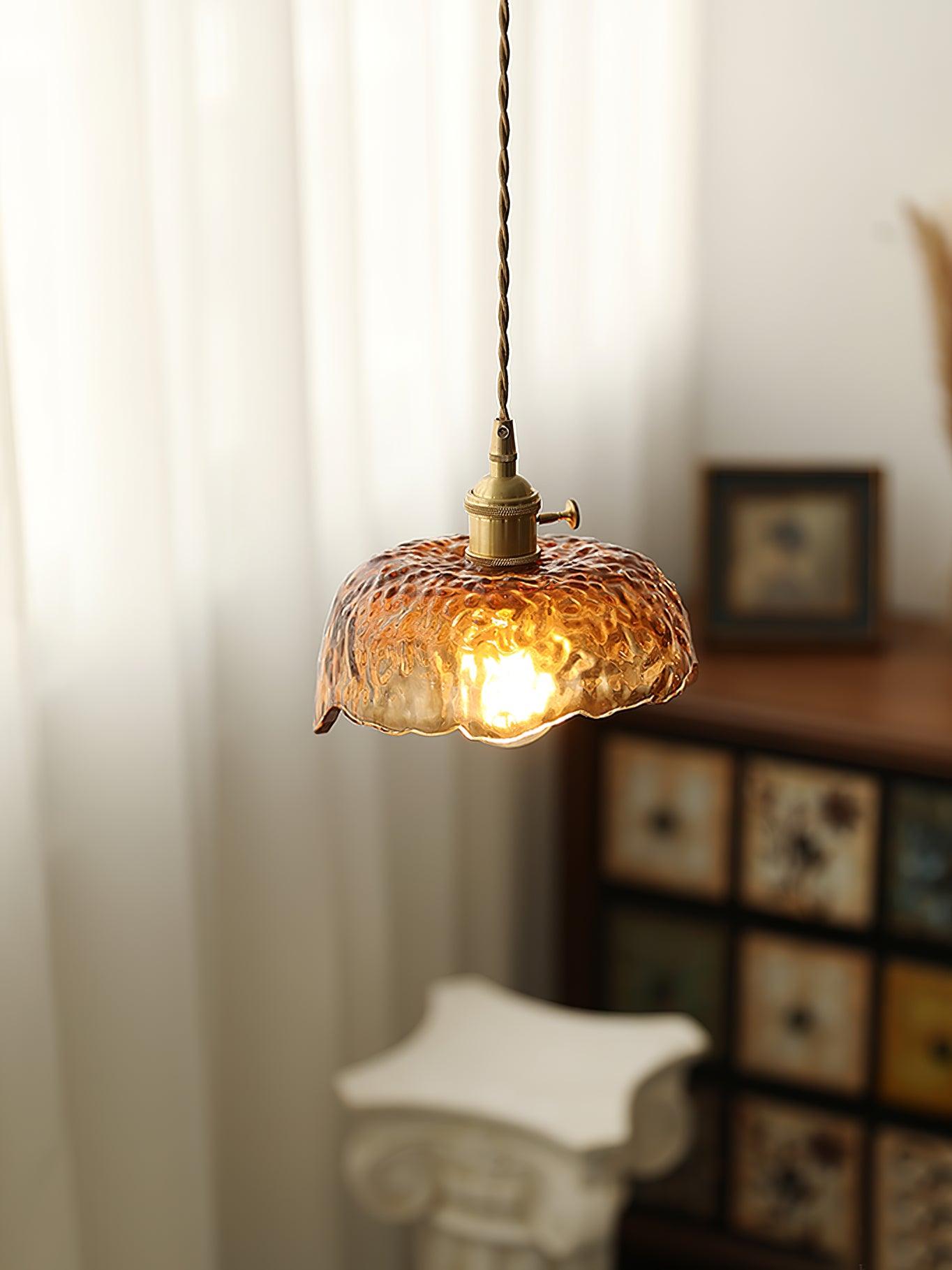 Vintage Brown Glass Pendant Light - Letslighting