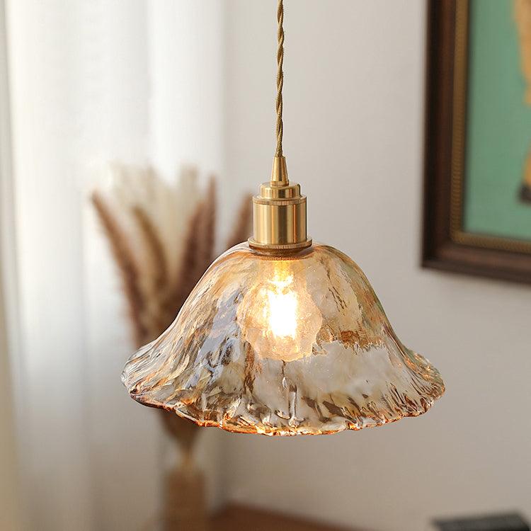 Vintage Brown Glass Pendant Light - Letslighting