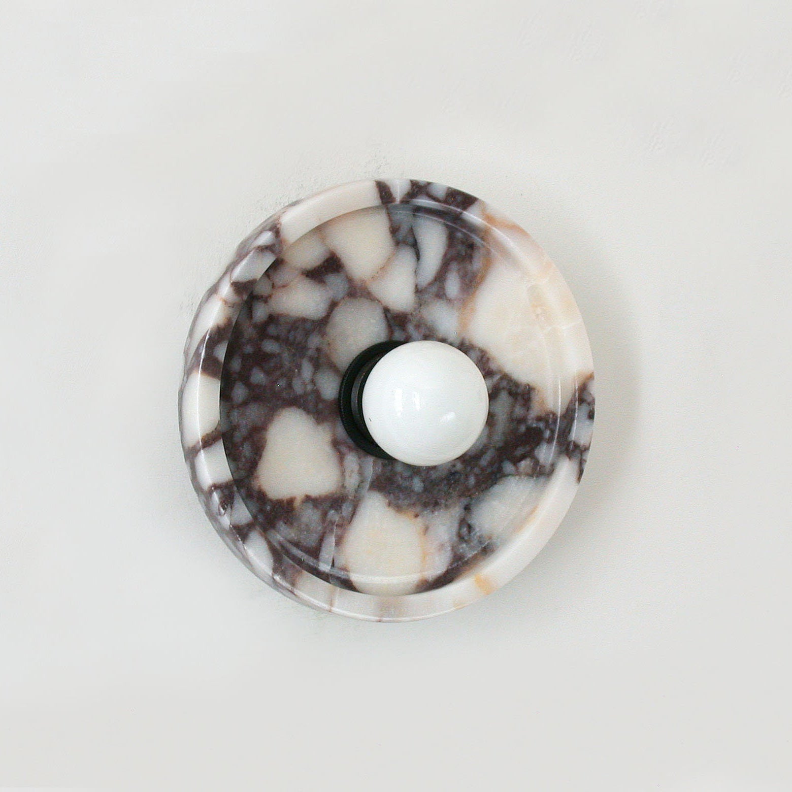 Ollaeos Modern Minimalist Disc Marble Metal Wall Lamp - Lamp Copper