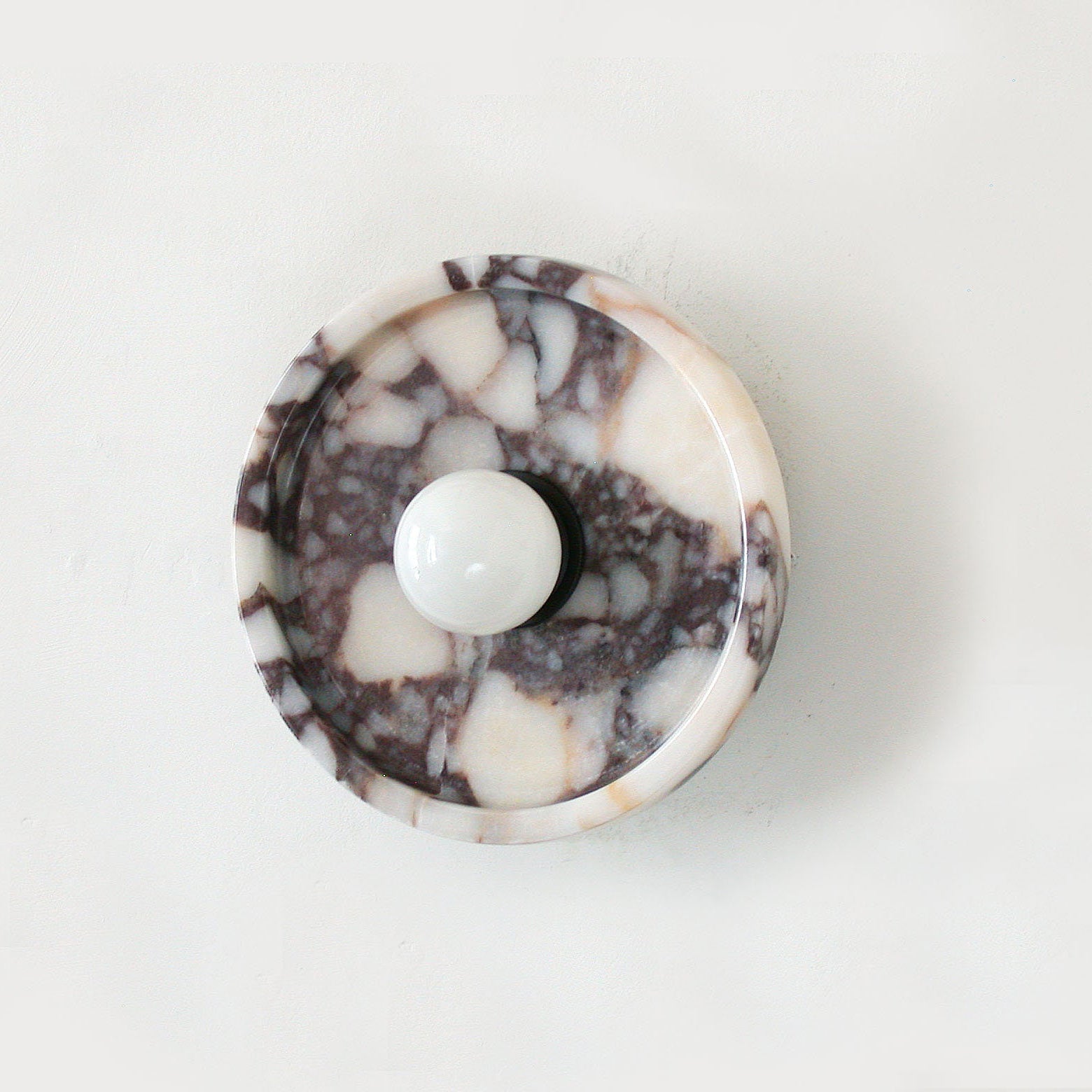 Ollaeos Modern Minimalist Disc Marble Metal Wall Lamp - Lamp Copper