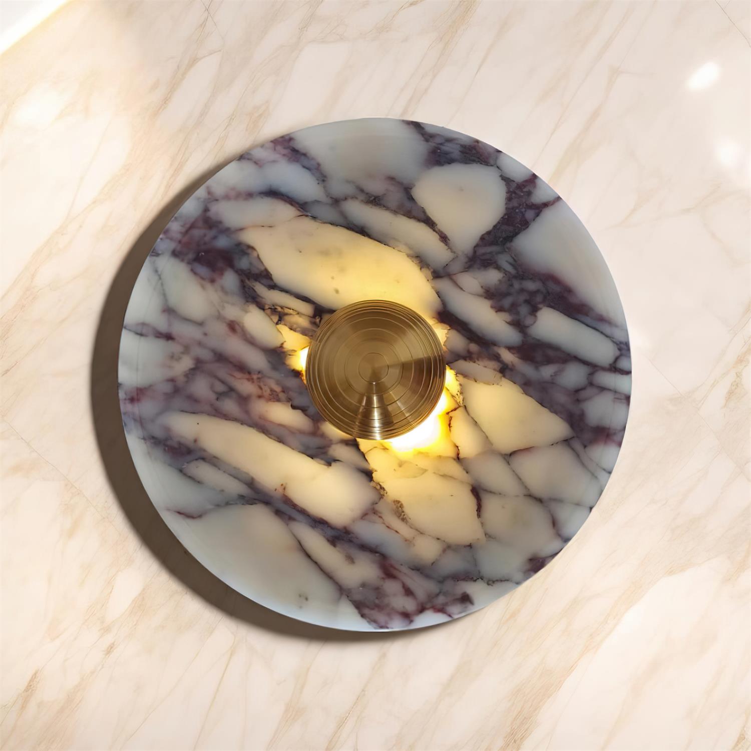 Wall Lamp Marble Disc LED Modern Light Fixture Multiple Colors - Letslighting