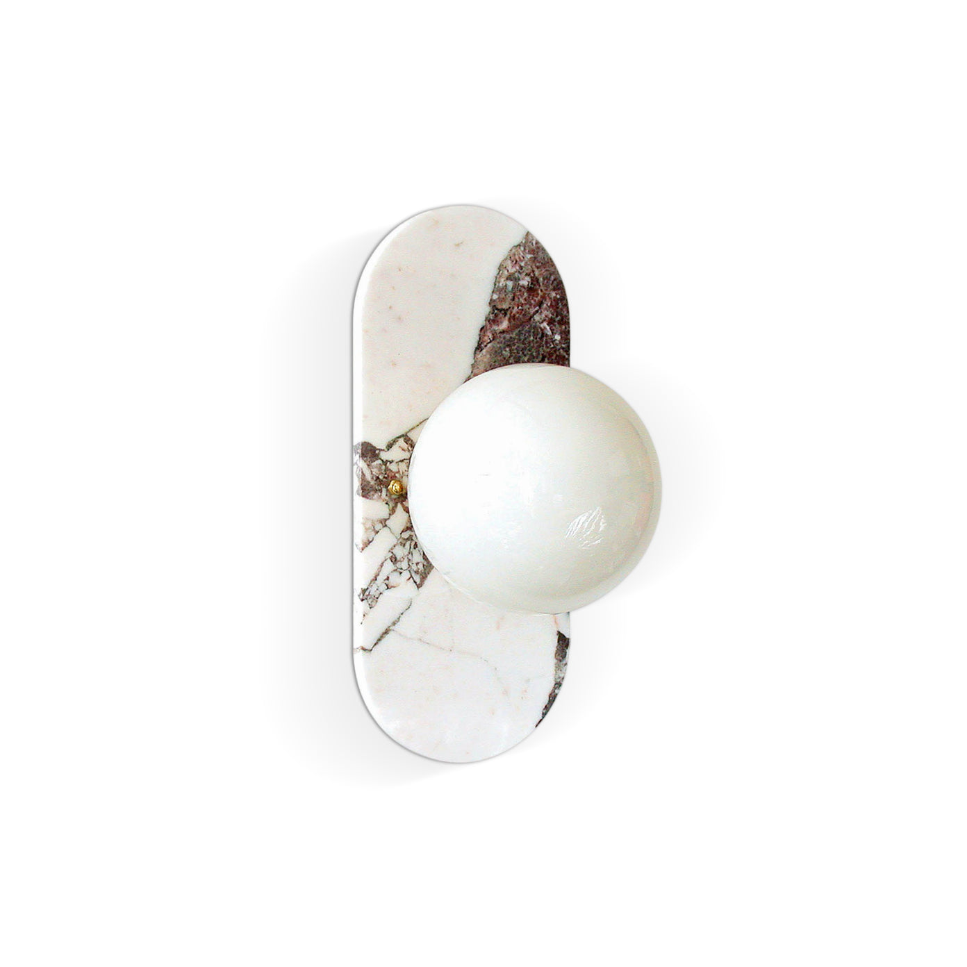 Evenara Modern Minimalist Oval Marble Glass Wall Lamp - Lamp Copper