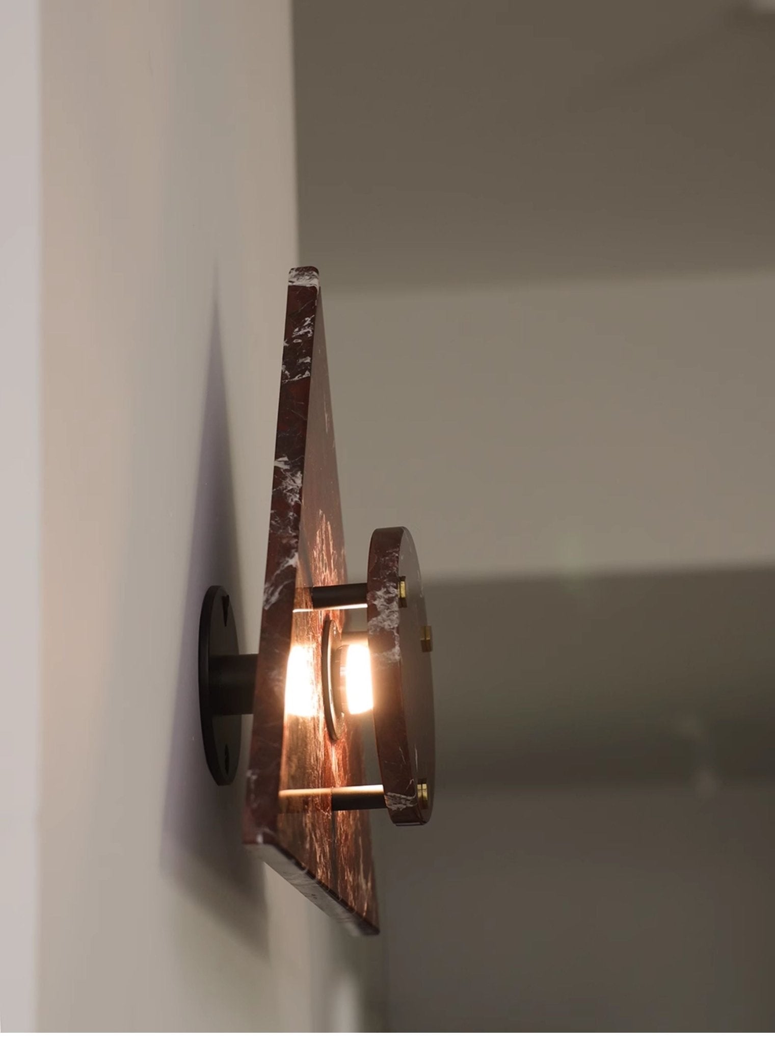 Pyramid Rustic Marble Wall Light - Letslighting