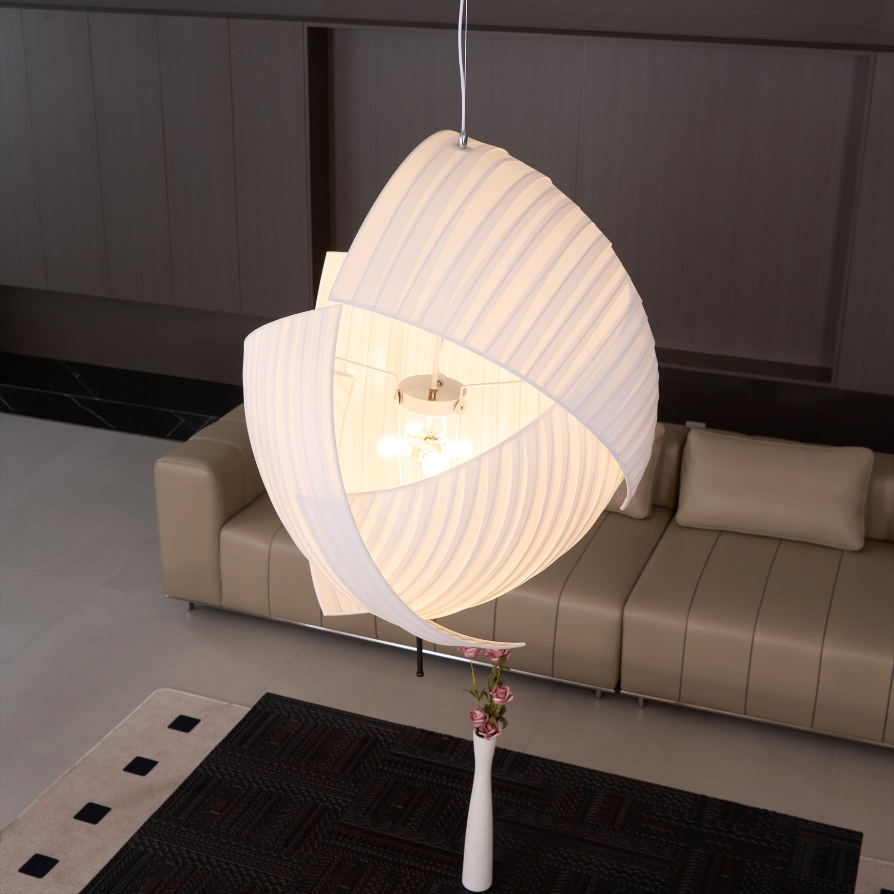 Osilora Premium Elegance Metal Fabric Pendant Lamp - Lamp Copper