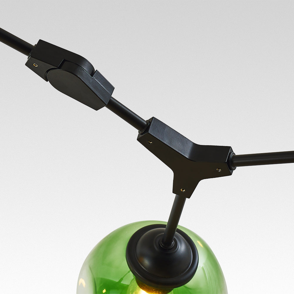 Valentina Diseño Molecular Bola Metal/Vidrio Lámpara Colgante Negra/Doroda