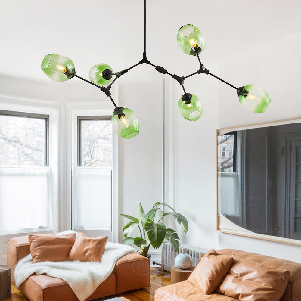 Valentina Diseño Molecular Bola Metal/Vidrio Lámpara Colgante Negra/Doroda