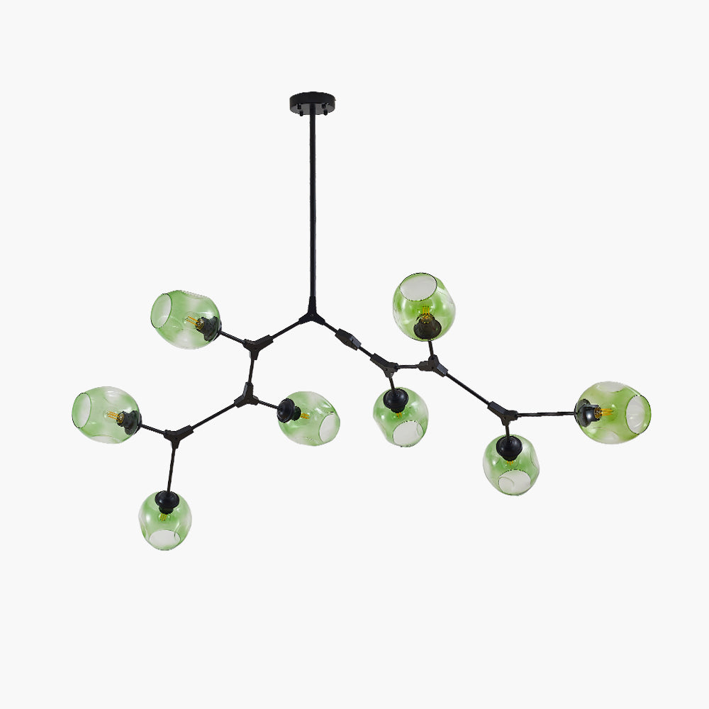 Valentina Diseño Molecular Bola Metal/Vidrio Lámpara Colgante Negra/Doroda