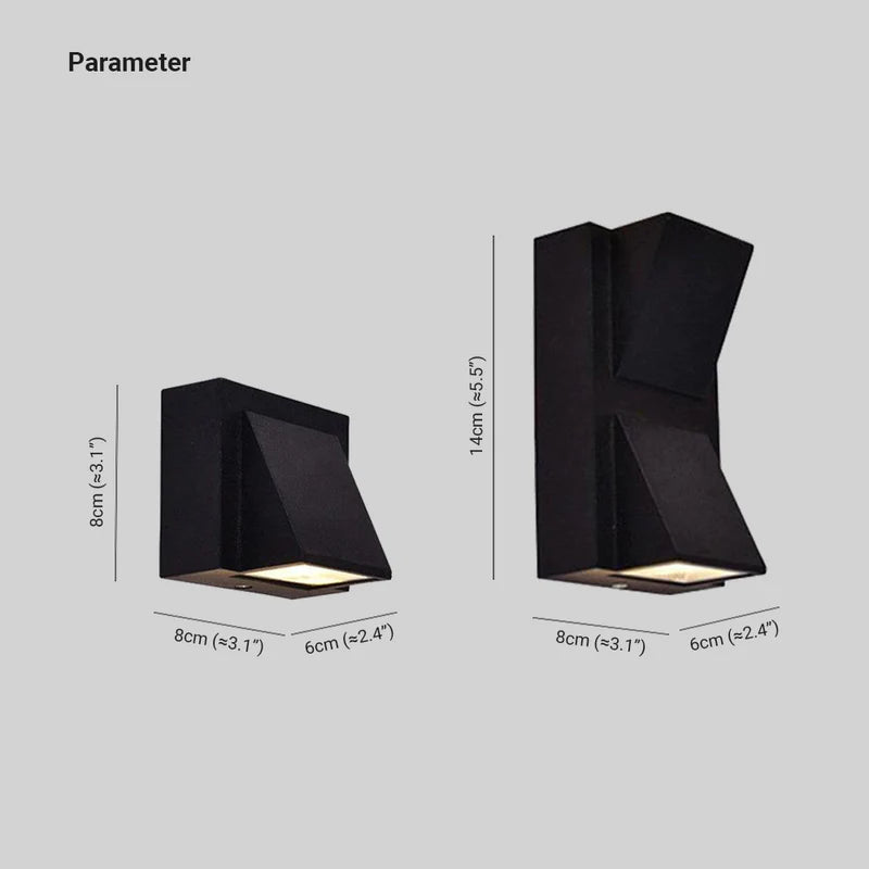 Ray Moderno Simple Aluminio Aplique de Pared LED Negro/Gris