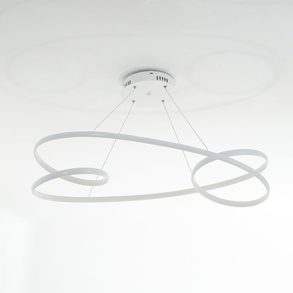 Arisha Moderna Metal Geométrica Lámpara Colgante Blanca/Negra
