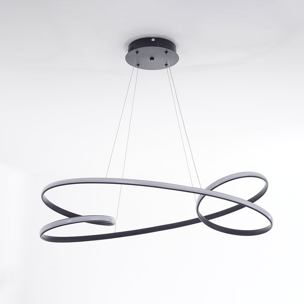 Arisha Moderna Metal Geométrica Lámpara Colgante Blanca/Negra