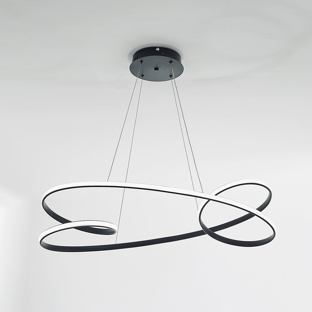 Arisha Moderna Metal Geométrica Lámpara Colgante Blanca/Negra