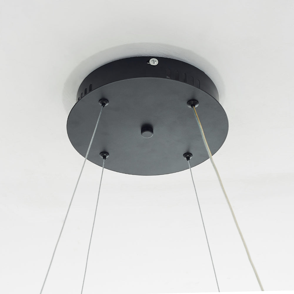 Arisha Moderna Metal Geométrica Lámpara Colgante Blanca/Negra
