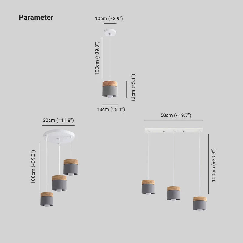 Valentina Nórdica Cilíndrica Metal LED Lámpara Colgante Gris/Blanca/Amarilla