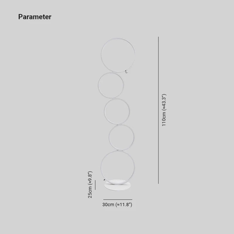 Mira Moderna Geométrico Metal/Silicio LED Lámpara de Pie Negra/Blanca