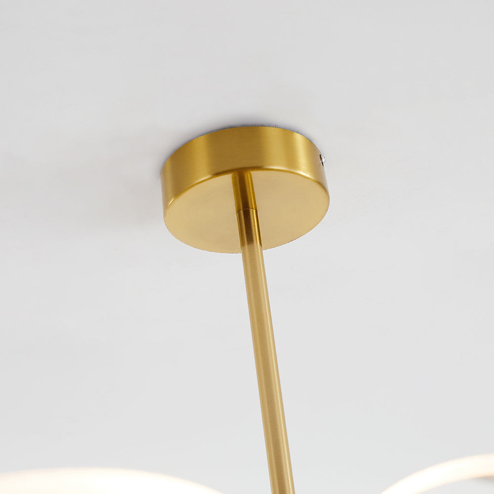 Arisha Diseño Flor Metal Lámpara de Techo Dorado