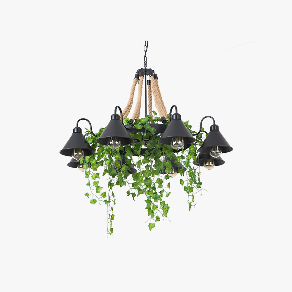 Arisha Retro LED Lámparas de Araña Negro Metal Comedor/Bar/Salón