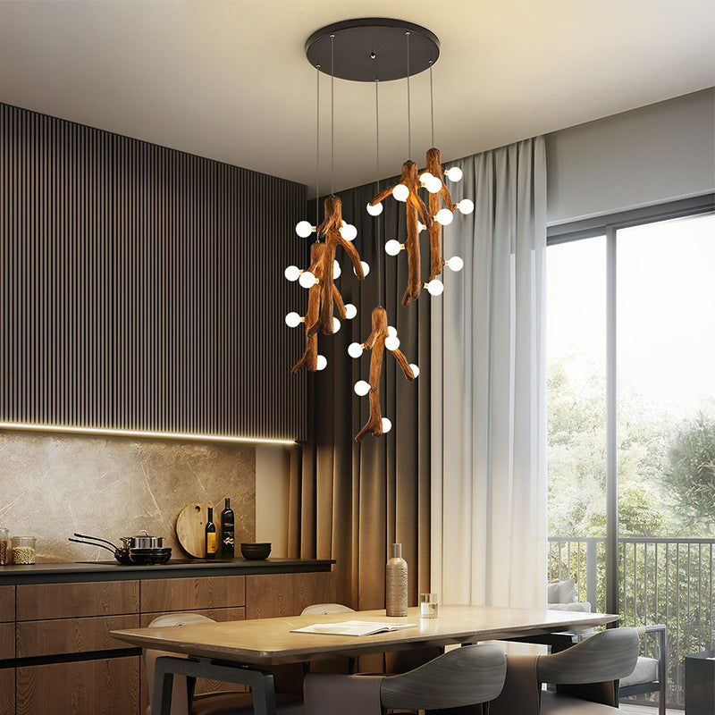 Epoch Nórdico LED Lámparas de Araña Madera Salón/Comedor/Dormitorio