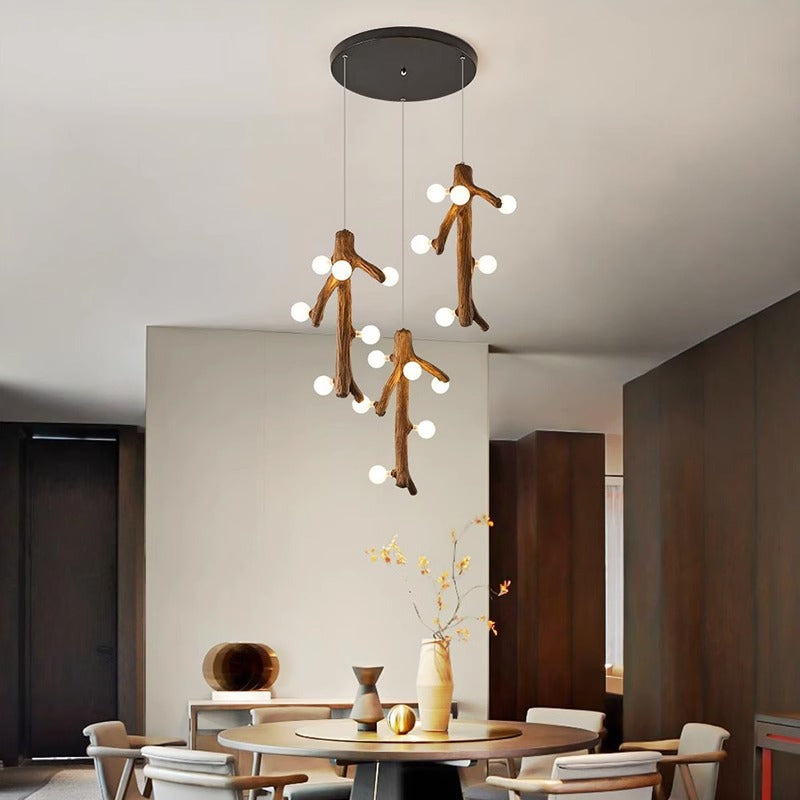 Epoch Nórdico LED Lámparas de Araña Madera Salón/Comedor/Dormitorio