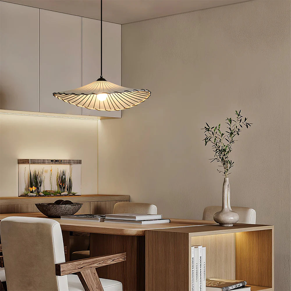 Avi Retro LED Lámpara Colgante Tejido/Metal Comedor/Salón