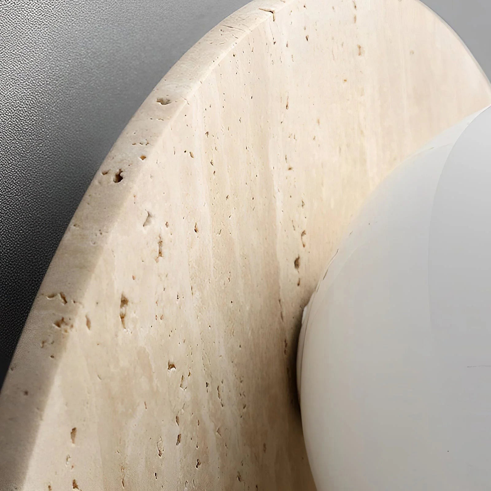 Alcareth Modern Minimalist Wabi Travertine Wall Lamp - Lamp Copper