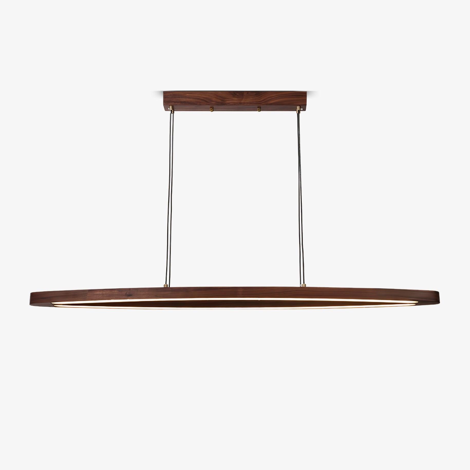 Walnut Arc Linear Pendant Lamp - Letslighting