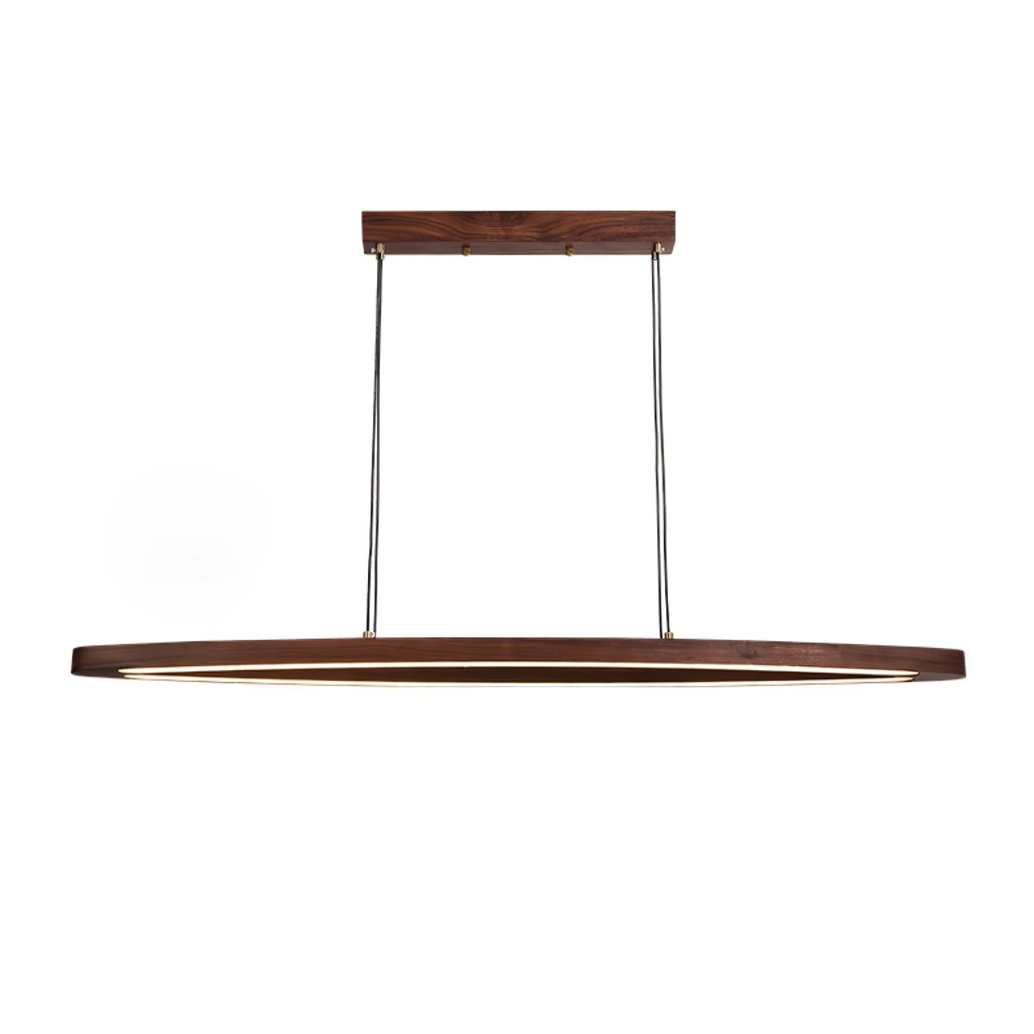 Walnut Arc Linear Pendant Lamp - Letslighting