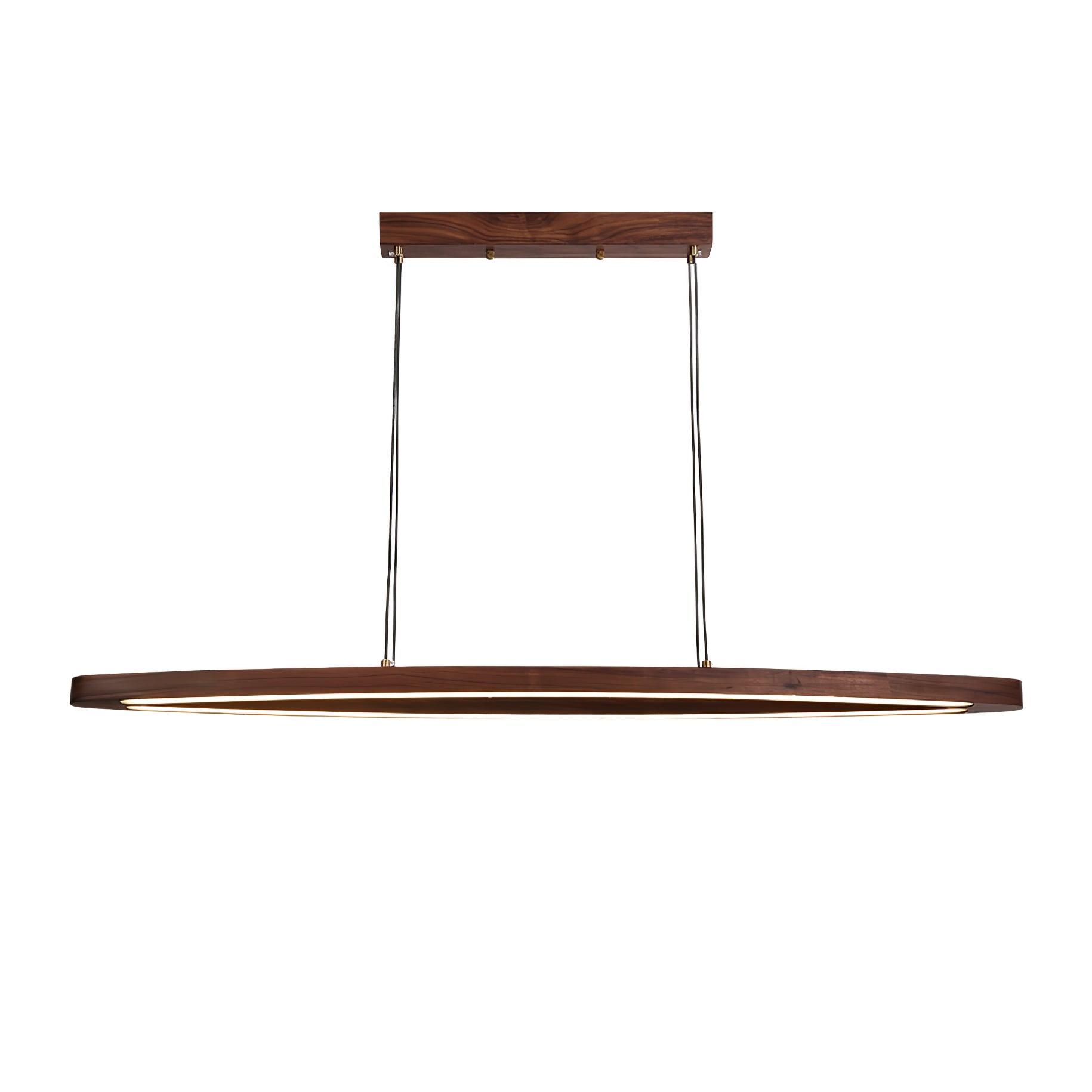 Walnut Arc Linear Pendant Lamp - Letslighting
