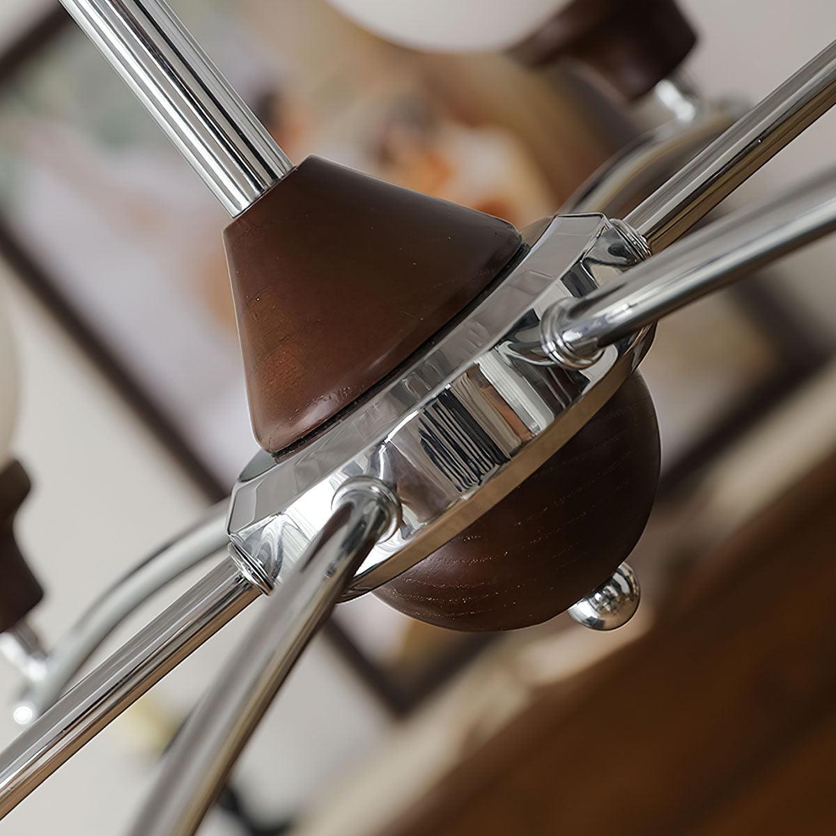 Walnut Glass Ball Chandelier - Letslighting