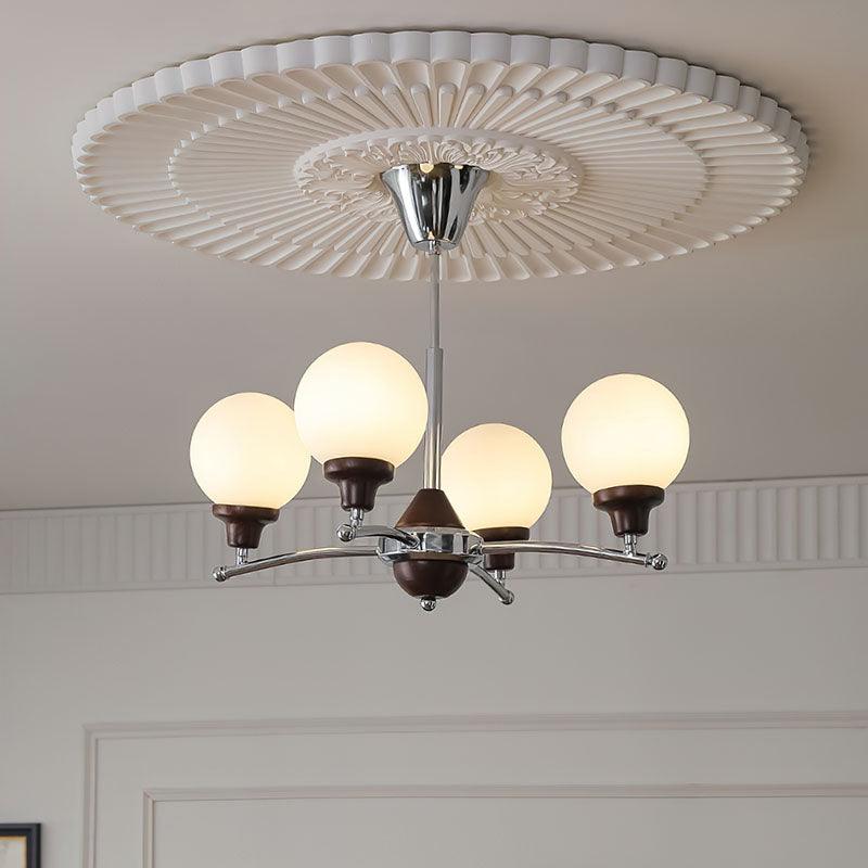 Walnut Glass Ball Chandelier - Letslighting