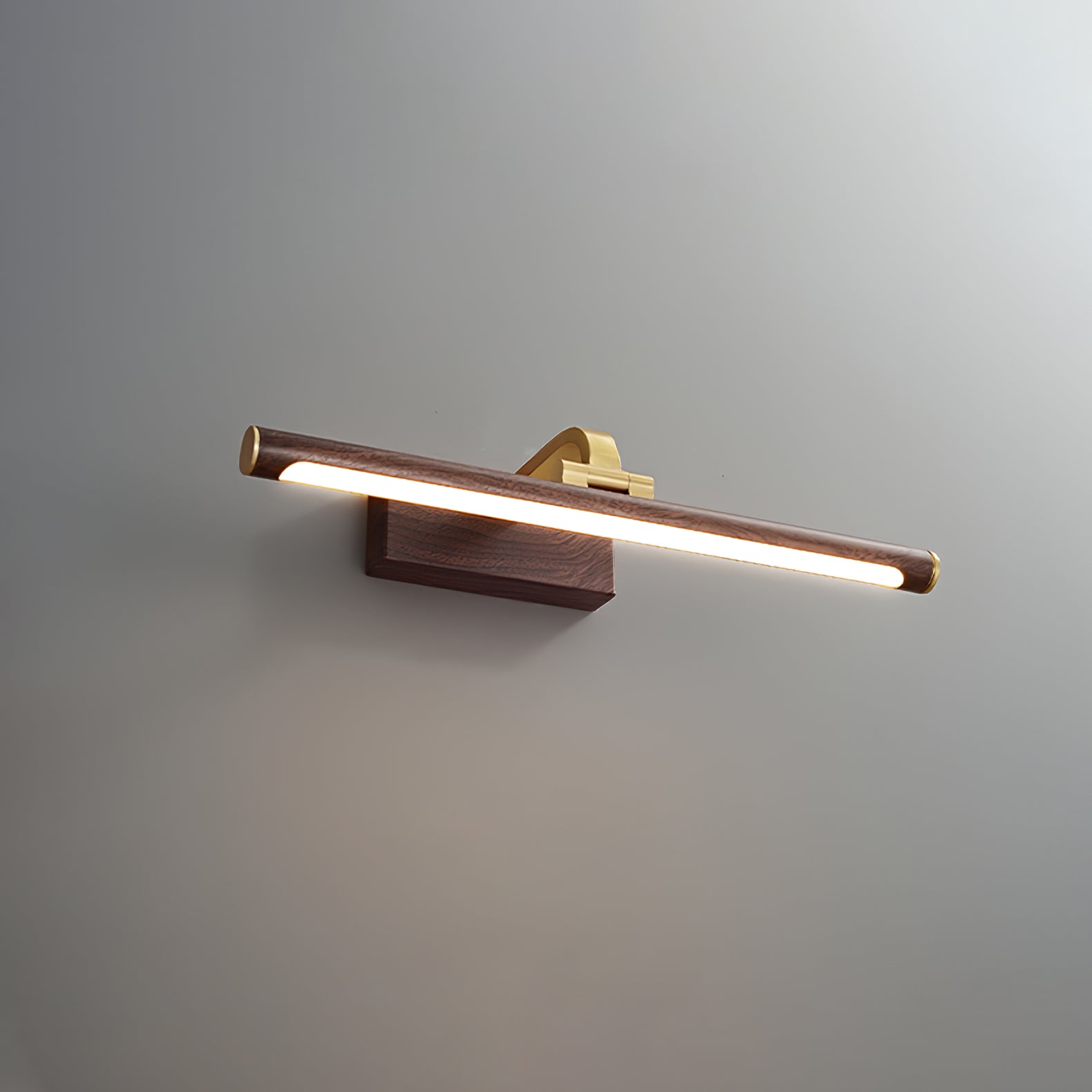 Walnut Color Linear LED Wall Light - Letslighting