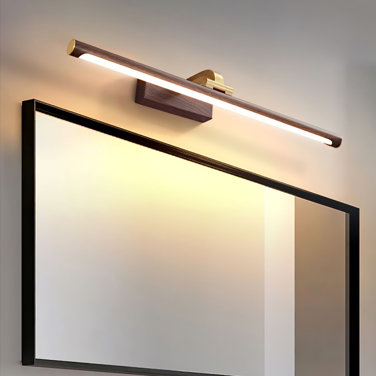 Walnut Color Linear LED Wall Light - Letslighting